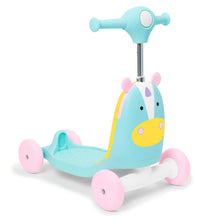 Load image into Gallery viewer, Skip Hop Zoo Ride On 3 in 1 Scooter - Unicorn