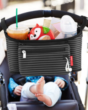 Load image into Gallery viewer, Skip Hop Grab & Go Stroller Organiser - Black & Grey Stripe