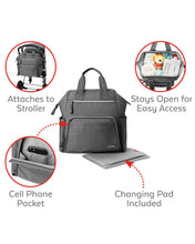 Load image into Gallery viewer, Skip Hop Main Frame Wide Open Backpack - Charcoal