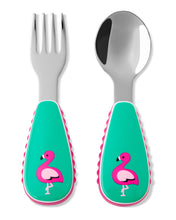 Load image into Gallery viewer, Skip Hop Zoo Utensils Fork & Spoon - Flamingo