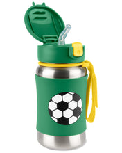 Load image into Gallery viewer, Skip Hop Spark Style Stainless Steel Straw Bottle - Soccer