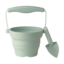 Load image into Gallery viewer, Scrunch Seedling Pot with Trowel - Green Sage