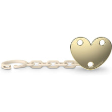 Load image into Gallery viewer, Suavinex Jewel Chain Soother Clip Heart - Spread Joy Golden