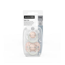 Load image into Gallery viewer, Suavinex Night Glow In The Dark SX Pro Soother 0-6months 2 Pack - Rabbit
