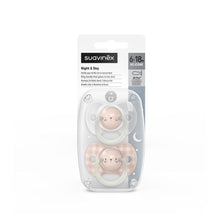 Load image into Gallery viewer, Suavinex Night Glow In The Dark SX Pro Soother 6-18months 2 Pack - Rabbit