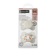 Load image into Gallery viewer, Suavinex Wonderland Butterfly SX Pro Soother 0-6 Months 2 Pack - Liberty Neutral