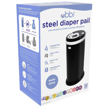 Load image into Gallery viewer, Ubbi Nappy Pail - Matte Black