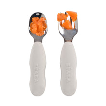 Load image into Gallery viewer, Beaba Fork & Spoon Stainless Steel Pre-Cutlery - Velvet Grey
