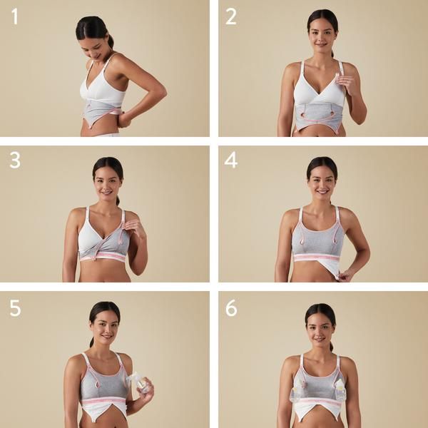 Magically transform your nursing bra into a pumping bra in seconds!! 