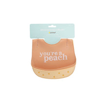 Load image into Gallery viewer, Pearhead Silicone Bib Set of 2 - Youre a Peach