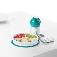 Load image into Gallery viewer, OXO Tot Stick &amp; Stay Suction Divided Plate - Teal
