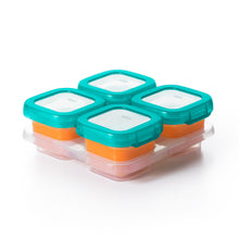 Load image into Gallery viewer, OXO Tot Baby Blocks Freezer Storage Containers 4 oz - Teal
