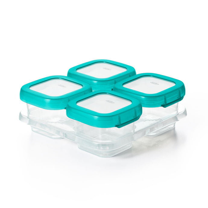 OXO Tot Baby Blocks Freezer Storage Containers 4 oz - Teal