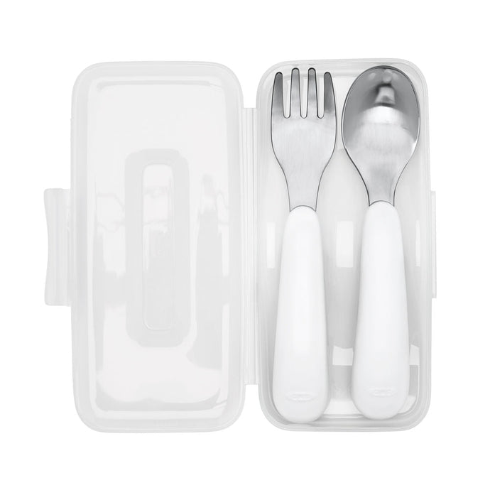 OXO Tot On the Go Fork And Spoon Set - Teal