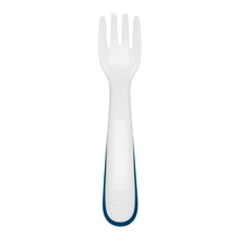 Load image into Gallery viewer, OXO Tot On-The-Go Plastic Fork &amp; Spoon Set With Travel Case - Navy
