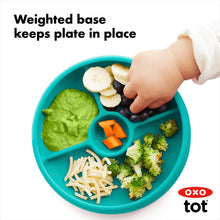 Load image into Gallery viewer, OXO Tot Silicone Divided Plate - Teal
