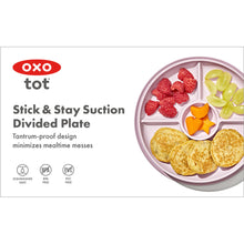 Load image into Gallery viewer, OXO Tot Stick &amp; Stay Suction Divided Plate - Blossom
