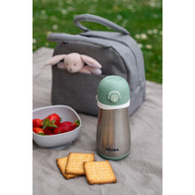 Load image into Gallery viewer, Beaba Stainless Steel Spout Bottle 350ml - Sage Green
