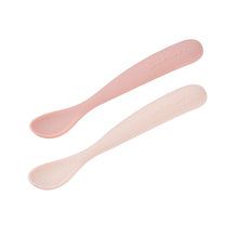 Load image into Gallery viewer, Beaba 1st Stage Silicone Spoons &amp; Case 2 Pack - Cotton Candy/Sorbet
