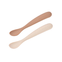 Load image into Gallery viewer, Beaba 1st Stage Silicone Spoons &amp; Case 2 Pack - Praline/Clay
