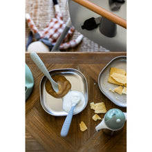 Load image into Gallery viewer, Beaba 1st Stage Silicone Spoons &amp; Case 2 Pack - Misty Green/Pebble

