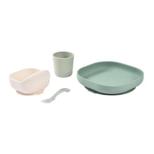 Load image into Gallery viewer, Beaba Silicone Suction Meal Set - Sage/Misty Green

