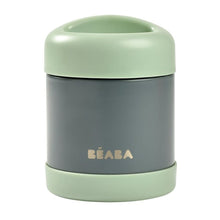 Load image into Gallery viewer, Beaba Thermo Portion Stainless Steel Isothermal Food Container 300 ml (mineral grey/sage green)
