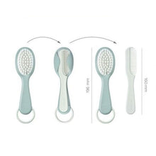 Load image into Gallery viewer, Beaba Baby Brush &amp; Comb - Green Blue
