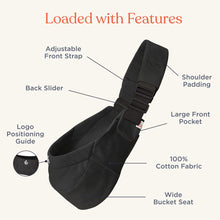 Load image into Gallery viewer, Ergobaby Upsie Sling Carrier - Onyx Black
