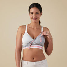 Load image into Gallery viewer, Bravado Designs Clip And Pump Hands-Free Nursing Bra Accessory - Sustainable - Dove Heather With Dusted Peony L
