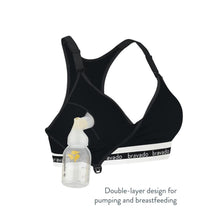 Load image into Gallery viewer, Bravado Designs Original Pumping And Nursing Bra - Sustainable - Black L
