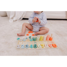 Load image into Gallery viewer, Bubble Wooden Numbers &amp; Blocks Counting Set
