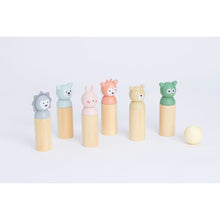 Load image into Gallery viewer, Bubble Wooden Animal Bowling Set
