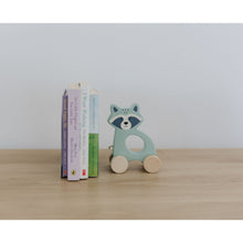 Load image into Gallery viewer, Bubble Wooden Raccoon Pull Along Toy
