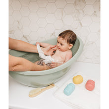 Load image into Gallery viewer, Bubble Cuddle Baby Bath with Bath Seat - Sage
