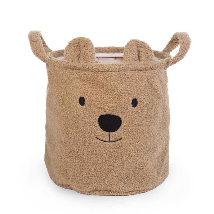 Childhome Teddy Storage Basket - Brown - 30x30x30CM