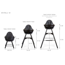 Load image into Gallery viewer, Childhome Evolu 2 High Chair - Black
