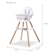 Load image into Gallery viewer, Childhome Evolu 2 High Chair - Natural White
