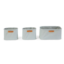 Load image into Gallery viewer, Childhome Set of 3 Hanging Storage Baskets - Light Grey - 21x14x10CM + 14x10x10CM
