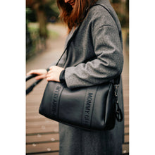 Load image into Gallery viewer, Childhome Mommy Club Signature Nursery Bag - Vegan Leather Black
