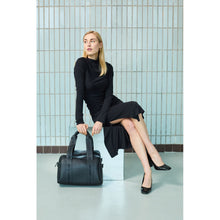 Load image into Gallery viewer, Childhome Mommy Club Signature Nursery Bag - Vegan Leather Black
