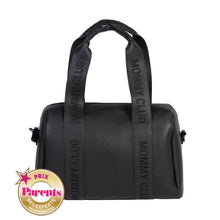 Load image into Gallery viewer, Childhome Mommy Club Signature Nursery Bag - Vegan Leather Black
