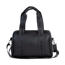 Load image into Gallery viewer, Childhome Mommy Club Signature Nursery Bag - Vegan Leather Black
