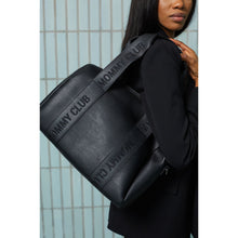 Load image into Gallery viewer, Childhome Mommy Club Signature Nursery Bag - Vegan Leather Black
