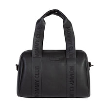 Load image into Gallery viewer, Childhome Mommy Club Signature Nursery Bag - Vegan Leather Black
