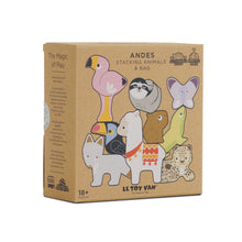 Load image into Gallery viewer, Le Toy Van Wooden Stacking Animals &amp; Bag - Andes
