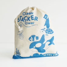 Load image into Gallery viewer, Le Toy Van Wooden Stacking Animals &amp; Bag - Ocean Life
