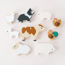 Load image into Gallery viewer, Le Toy Van Wooden Stacking Animals &amp; Bag - Farmyard
