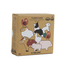 Load image into Gallery viewer, Le Toy Van Wooden Stacking Animals &amp; Bag - Farmyard
