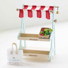 Load image into Gallery viewer, Le Toy Van Wooden Market Stall &amp; Fruit Play Food Crate
